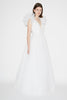 FLORIA GOWN WHITE EMBROIDERED TULLE