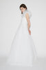 FLORIA GOWN WHITE EMBROIDERED TULLE