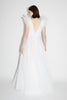 FLORIA GOWN WHITE EMBROIDERED TULLE