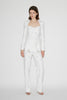 MILES TROUSERS WHITE EMBELLISHED CREPE