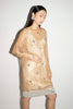 LILAH DRESS CHAMPAGNE EMBELLISHED ORGANZA