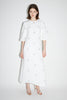 JOELLE DRESS PURE WHITE EMBELLISHED CREPE