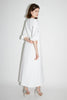 JOELLE DRESS PURE WHITE EMBELLISHED CREPE
