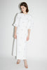 JOELLE DRESS PURE WHITE EMBELLISHED CREPE
