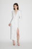 AURORE DRESS PURE WHITE EMBELLISHED CREPE