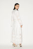 AVERY SKIRT WHITE EMBELLISHED FAILLE