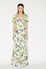 BEATA GOWN YELLOW FLORAL PRINTED CHIFFON