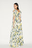 BEATA GOWN YELLOW FLORAL PRINTED CHIFFON
