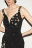 BRANDY DRESS BLACK EMBELLISHED CREPE