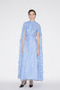 LORETTA DRESS PERIWINKLE EMBROIDERED COTTON