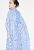 LORETTA DRESS PERIWINKLE EMBROIDERED COTTON