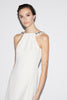 EILEEN SHORT DRESS WHITE EMBELLISHED CREPE