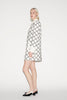 ELARA COAT WHITE AND BLACK EMBROIDERED TWEED