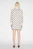 ELARA COAT WHITE AND BLACK EMBROIDERED TWEED