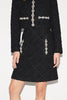 ORIANA SKIRT BLACK EMBROIDERD TWEED