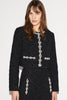 MILKA JACKET BLACK EMBROIDERED TWEED