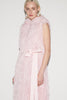 NOELLA COAT FAUX FUR AND FEATHERS PALE PINK