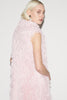NOELLA COAT FAUX FUR AND FEATHERS PALE PINK
