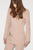 ATLAS JACKET CAMEL EMBROIDERED CREPE