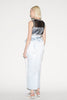 MARIS DRESS ICE BLUE EMBROIDERED DUCHESSE