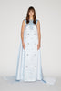 AMORET GOWN ICE BLUE EMBRODIERED DUCHESSE
