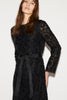 MAURENE DRESS BLACK EMBROIERED TULLE