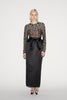 STARLA DRESS BLACK EMBROIDERED DUCHESSE