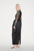 STARLA DRESS BLACK EMBROIDERED DUCHESSE