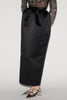 STARLA DRESS BLACK EMBROIDERED DUCHESSE