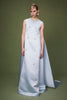 AMORET GOWN ICE BLUE EMBRODIERED DUCHESSE