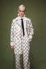 ELARA COAT WHITE AND BLACK EMBROIDERED TWEED