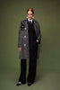MIRABEL COAT BLACK AND WHITE EMBROIDERED WOOL