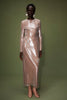 DAVIDA GOWN CAMEL EMBROIDERED SEQUINS