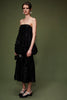 KATERINA DRESS BLACK CUTWORK DUCHESSE
