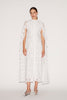 LORETTA DRESS WHITE EMBROIDERED COTTON