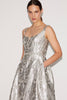 RAMONA DRESS SILVER JACQUARD