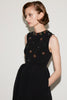 VIRGINIA GOWN BLACK EMBROIDERED CREPE