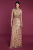 DELPHI GOWN NUDE EMBROIDERED TULLE