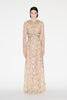 DELPHI GOWN NUDE EMBROIDERED TULLE