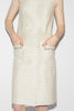 NIA DRESS GOLD EMBROIDERED TWEED *PREORDER*