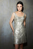 TRISTAN DRESS SILVER JACQUARD
