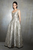 RAMONA DRESS SILVER JACQUARD
