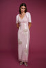 MYRNA DRESS PINK EMBROIDERED SEQUINS