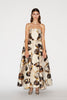 CHERYL MIDI DRESS IVORY GOLD JAQUARD