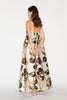 CHERYL MIDI DRESS IVORY GOLD JAQUARD