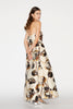 CHERYL MIDI DRESS IVORY GOLD JAQUARD