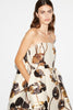 CHERYL MIDI DRESS IVORY GOLD JAQUARD