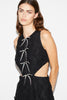 SAFFI GOWN BLACK EMBROIDERED COTTON