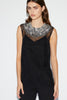 LEO TOP BLACK EMBROIDERED TULLE *PREORDER*
