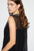 LEO TOP BLACK EMBROIDERED TULLE *PREORDER*